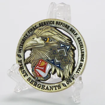 Militar tridimensional em Relevo Oco Águia Moeda American Eagle Comemorativa de Moeda Antiga de Bronze Oco Coleção de Moedas  4