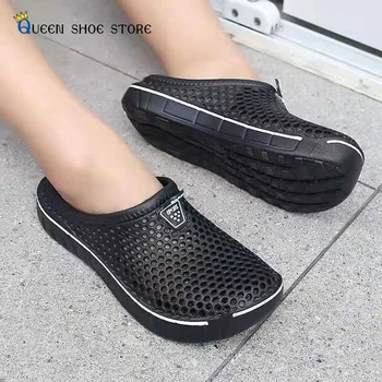 Homens Sandálias de 2022 Novo Baotou Macio Buraco Fundo Sapatos da Moda Respirável Homens Ocos Exterior Sapatos de Praia Desodorante Desgaste-resistente  10