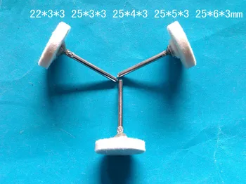 3mm haste Forma de T de feltro de Lãs de moagem de cabeça montado ponto de ferramenta rotativa dremel acessórios 50 PCS  10