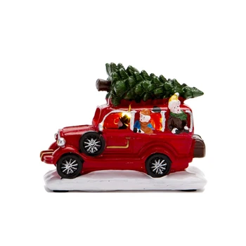 Decorações De Natal Caminhão Enfeites De Transporte De Árvore De Natal Carro Glowin Vila Natal Para Crianças, Decoração Da Casa  10