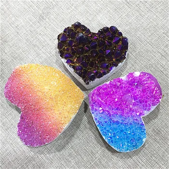 Natural colorido aura de quartzo ametista cluster de cristais de cura de pedra para a decoração home  10
