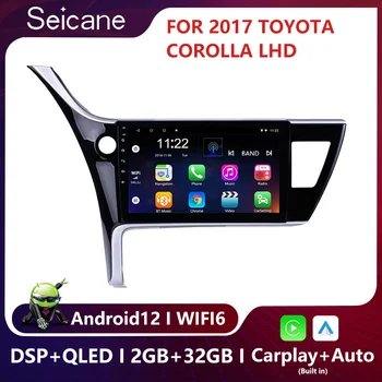 Seicane QLED DSP Android 12 de Rádio de Carro Sistema de Navegação GPS Leitor de Multimídia para Toyota Corolla (LHD)Touchscreen Bluetooth  10