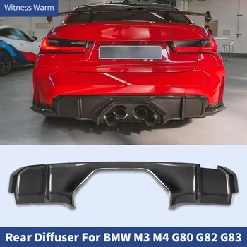 Seco de Carbono pára-choques Traseiro com Difusor Lip Spoiler Divisores para a BMW M3 G80 M4 G82 G83 2021 ATÉ MP Estilo  10