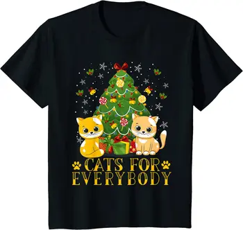 Gatos Para Todo Mundo Natal Santa Gato Bonito Amante T-Shirt  10