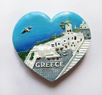 Grécia em forma de Coração frigorífico  10