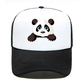 Animal bonito Panda Engraçado Impressão 2020 Novo Boné de Beisebol Homens Mulheres-Mãe-filho Chapéus de Malha Viseira de Sol ao ar livre Chapéu Ajustável Caps  10