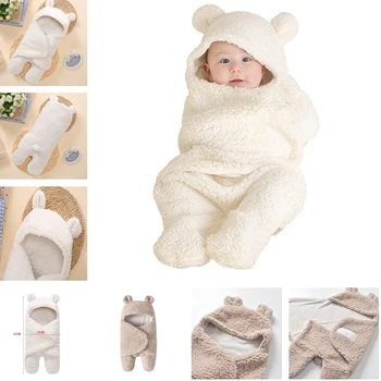 1Pc 0-12M recém-nascidos Cobertor do Bebê Recém-nascido Swaddle Envoltório Macio de Inverno do Bebê roupa de Cama de Receber Cobertor, Saco de Dormir  10