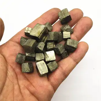 Natural raro cubo calcopirite Cristal de Quartzo Áspero Amostra pedras naturais e minerais 100g  10