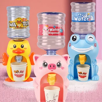 Mini Dispensador de Água para Crianças de Presente Bonito Fria/Água Quente Suco de Leite bebedouro Simulação dos desenhos animados do Porco Cozinha de Brinquedo  10